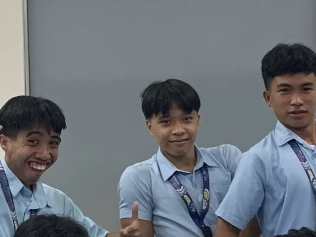 Classmates smiling in the classroom